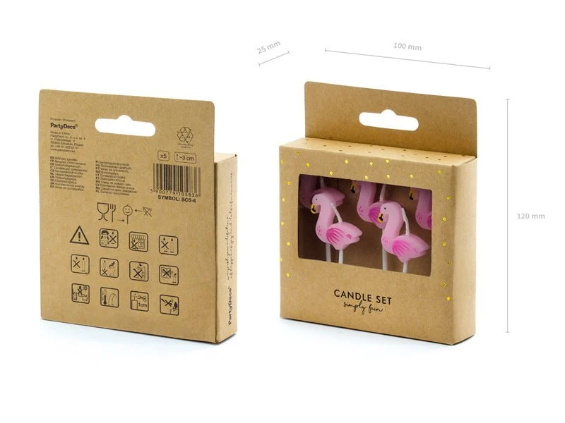 Kynttilät Flamingo 3cm 5kpl