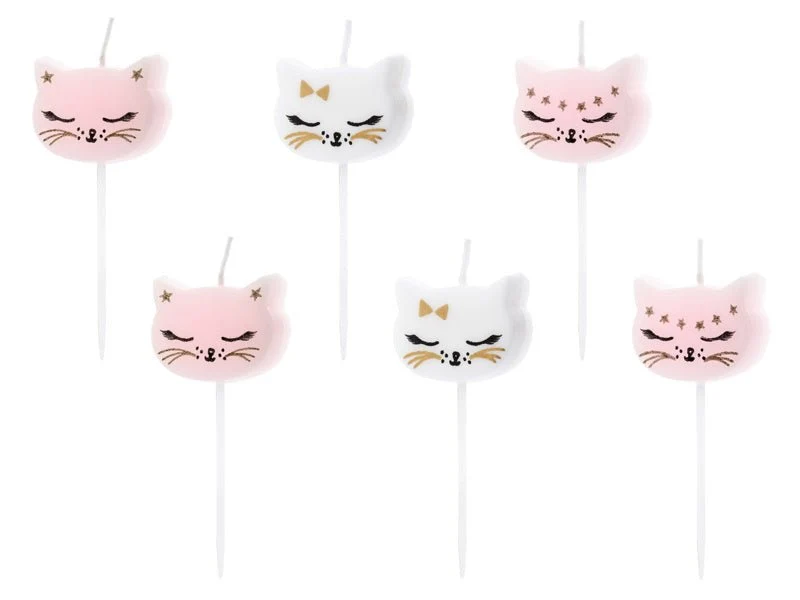 Kynttilät Kissa 2cm 6kpl