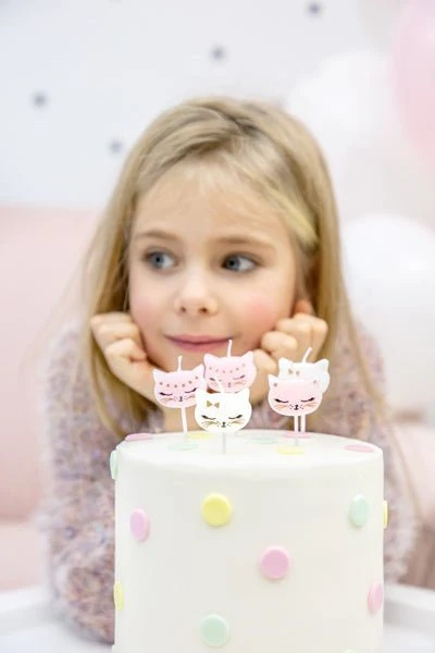 Kynttilät Kissa 2cm 6kpl