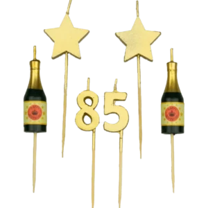 Kynttilät 85 vuotta samppanjaa 17.5cm