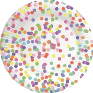 Lautaset Konfetti 23cm 8kpl