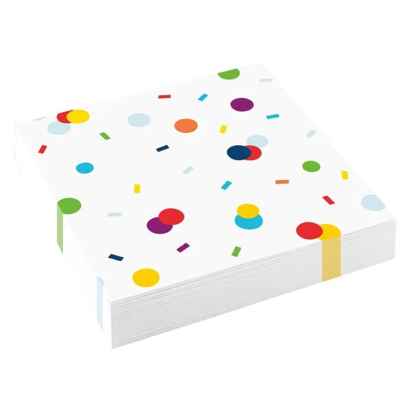 Lautasliinat - Confetti Syntymäpäivä - 33 x 33 cm - 20 kpl:n setti