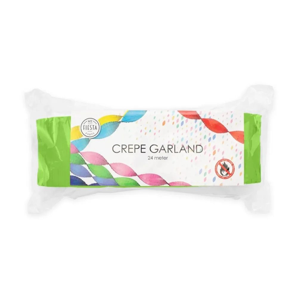 Lime Green Garlands kreppi 24m