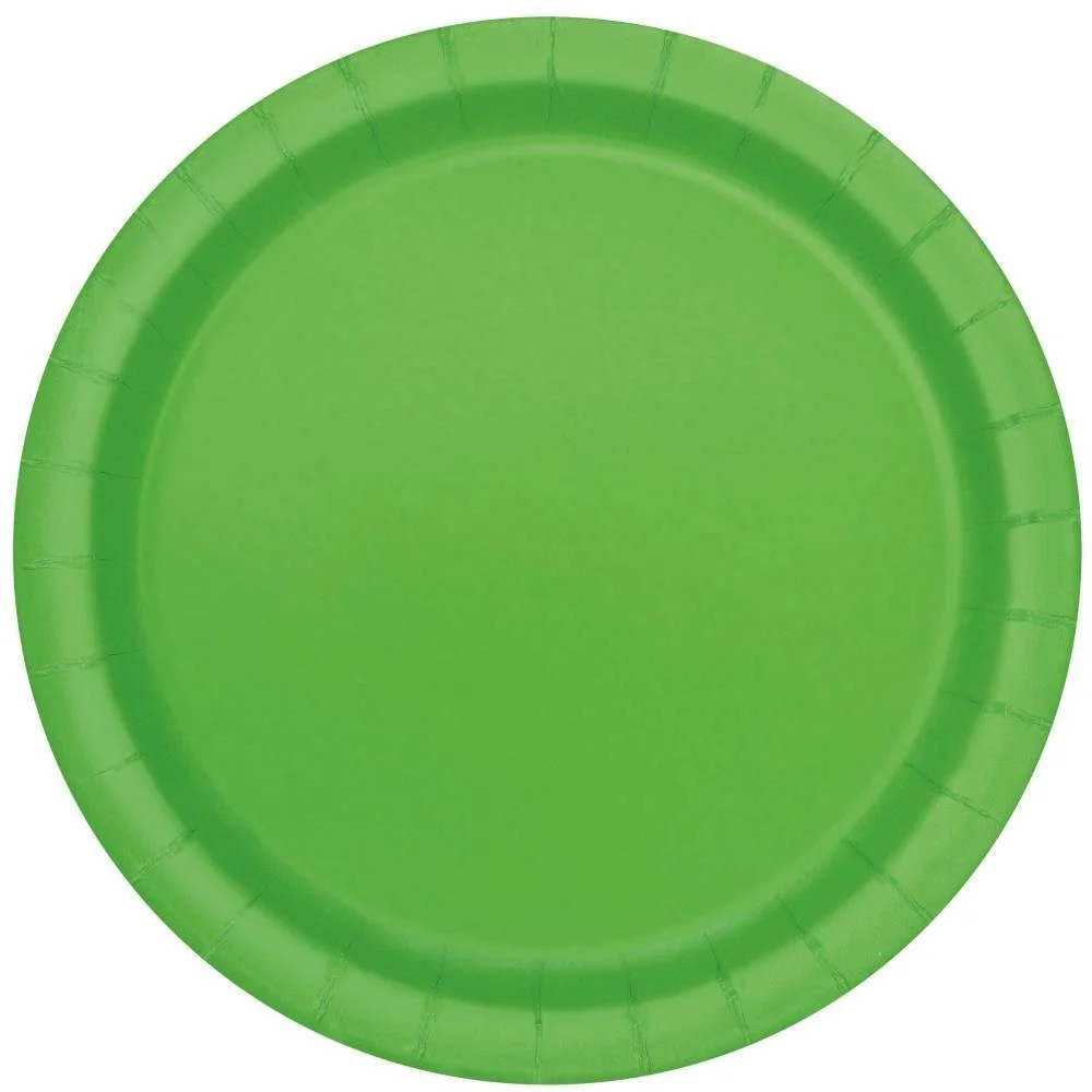 Limenvihreät lautaset pyöreät 23cm 16kpl