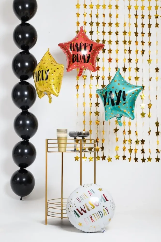Musta ilmapallo Garland Midnight Black 3m 8kpl 8kpl