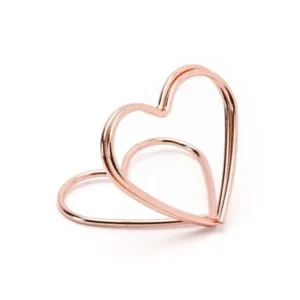 Nimikortin pidikkeet Sydämet Rose Gold 2.5cm 10kpl 10kpl