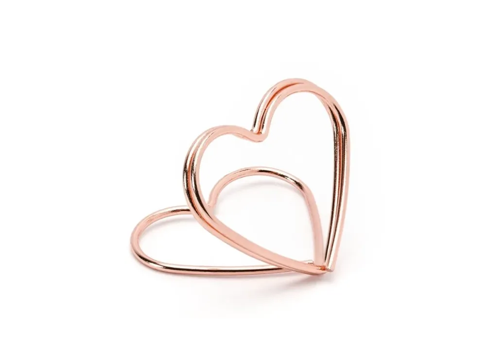 Nimikortin pidikkeet Sydämet Rose Gold 2.5cm 10kpl 10kpl