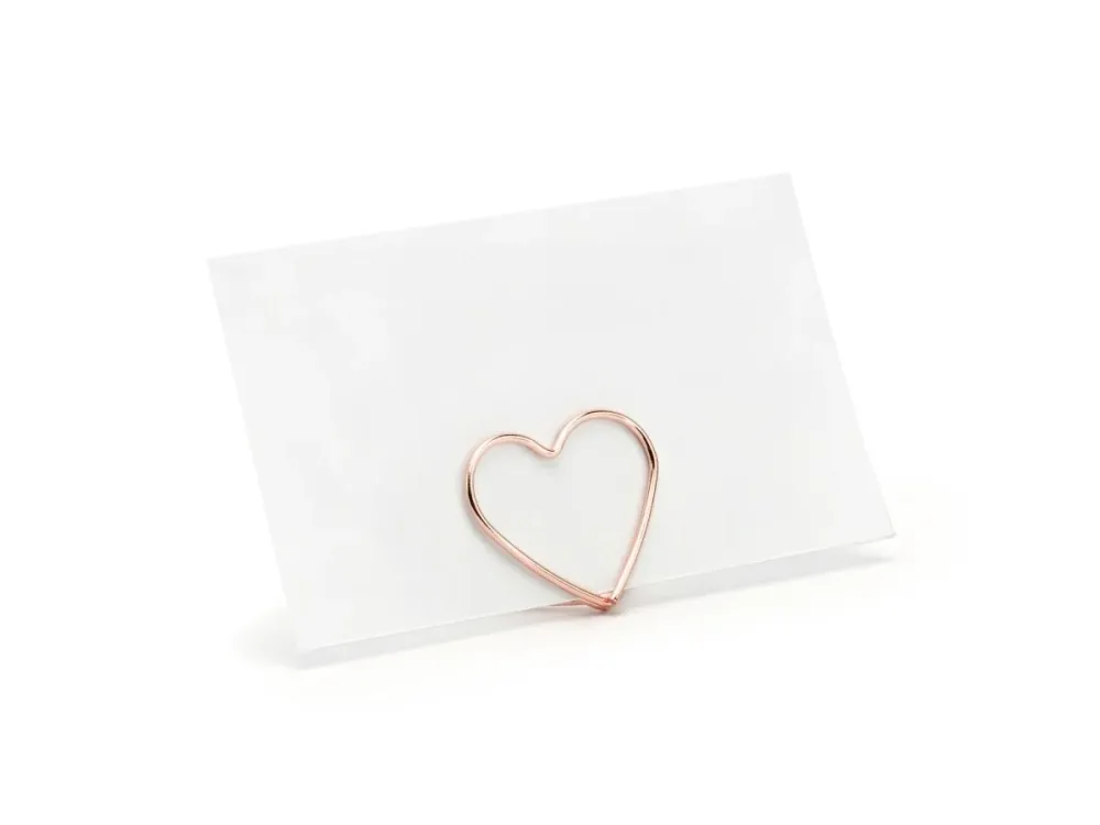 Nimikortin pidikkeet Sydämet Rose Gold 2.5cm 10kpl 10kpl