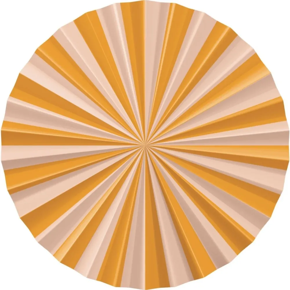 Oranssi paperiviuhka 35cm 3kpl