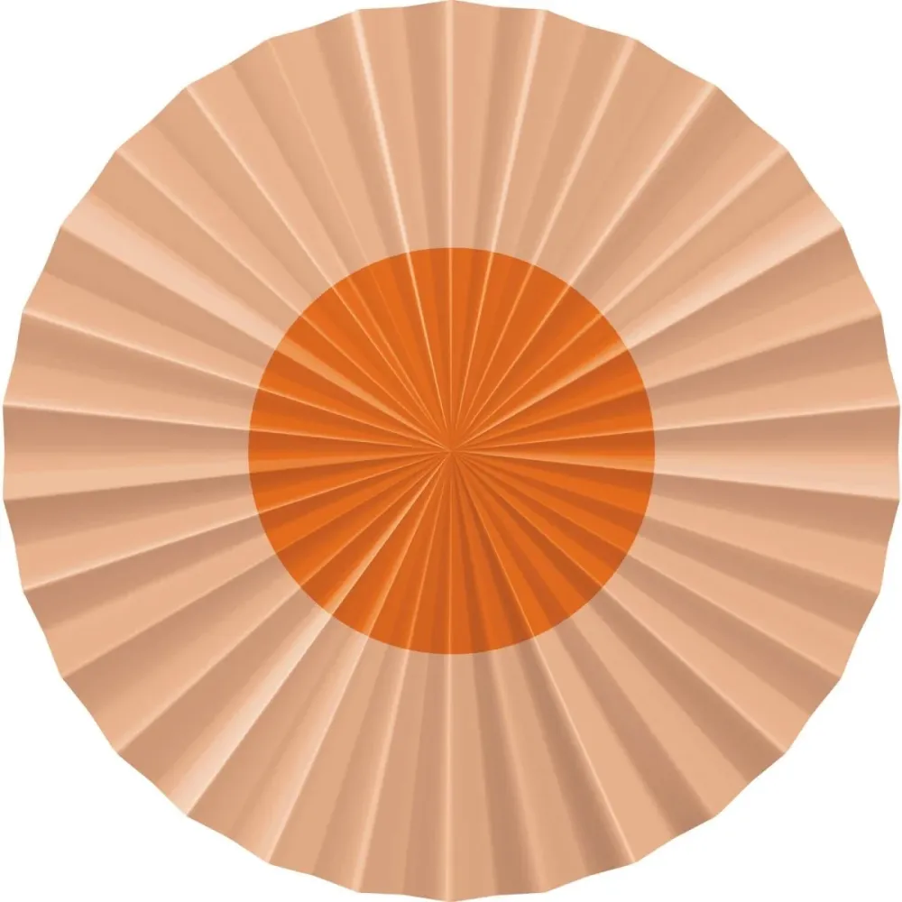 Oranssi paperiviuhka 35cm 3kpl