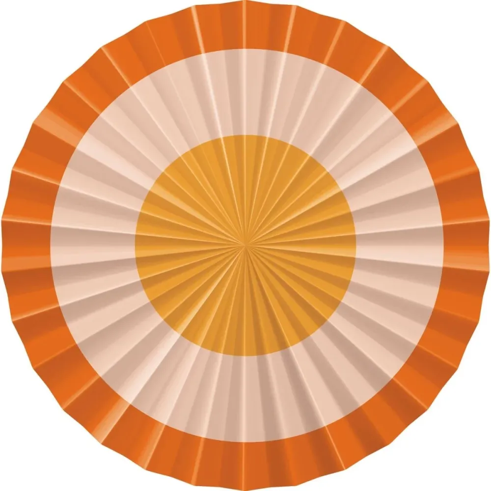 Oranssi paperiviuhka 35cm 3kpl