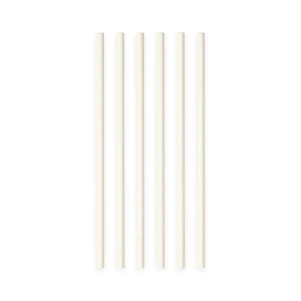 Paperiset valkoiset oljet 19.7cm 20kpl