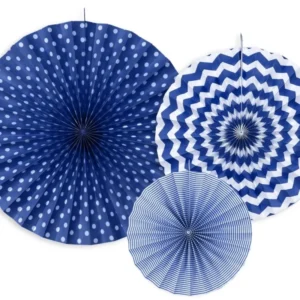 Paperituulettimet Tummansininen setti 23-40cm 3 kpl