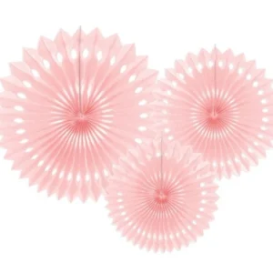 Paperituulettimet vaaleanpunainen pastellisarja 20-30cm 3 kpl
