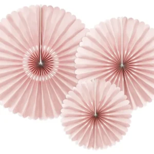 Paperituulettimet vaaleanpunainen setti 23-40cm 3 kpl
