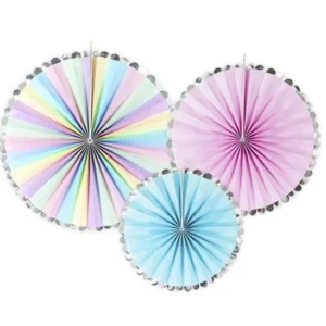 Paperituulettimet Värillinen yksisarvinen setti 21-30cm 3 kpl