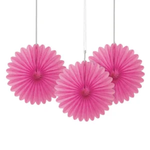 Paperiviuhkat Fuksia 15cm 3kpl