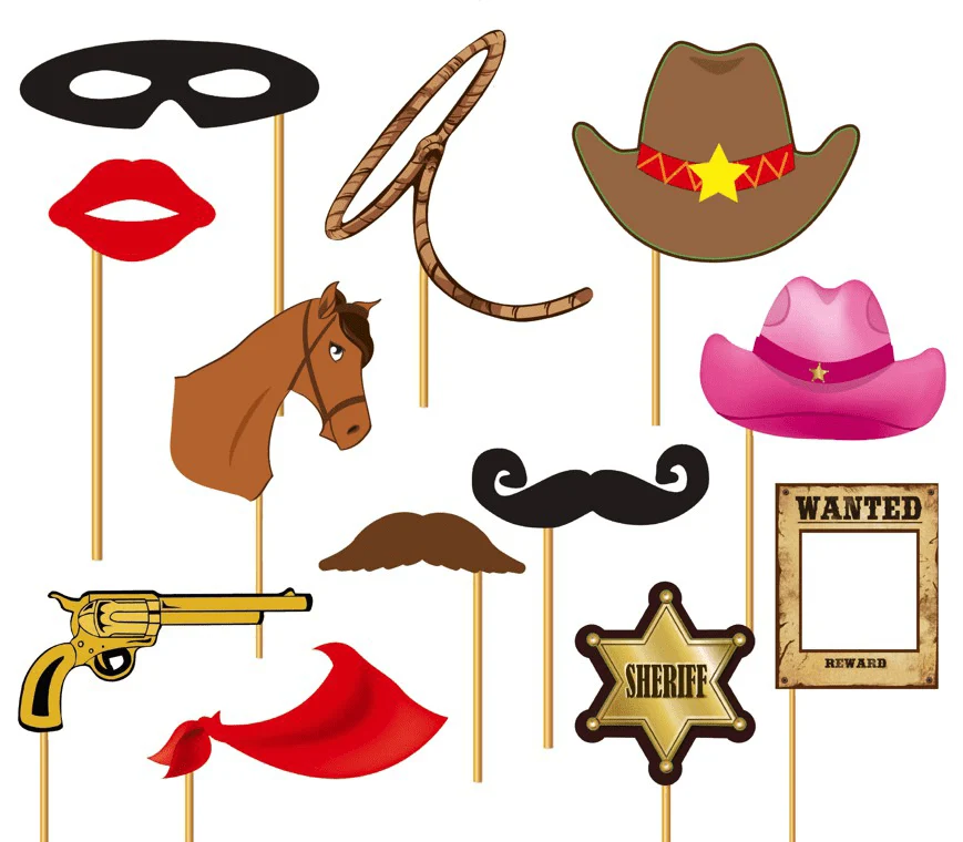 Photobooth Cowboy 12 kpl