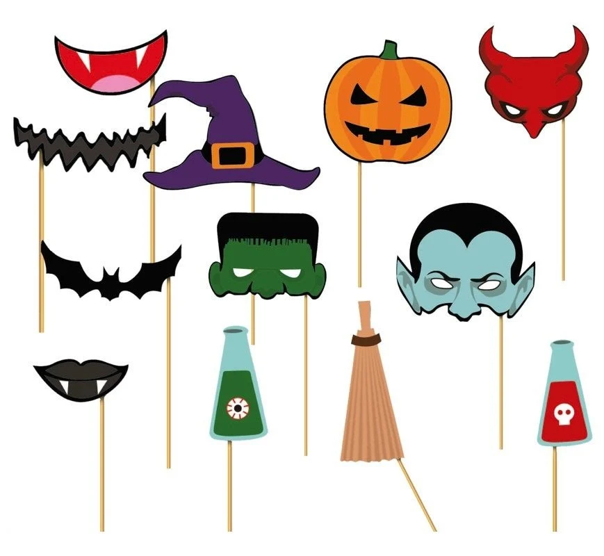 Photobooth Halloween Set 12 kpl