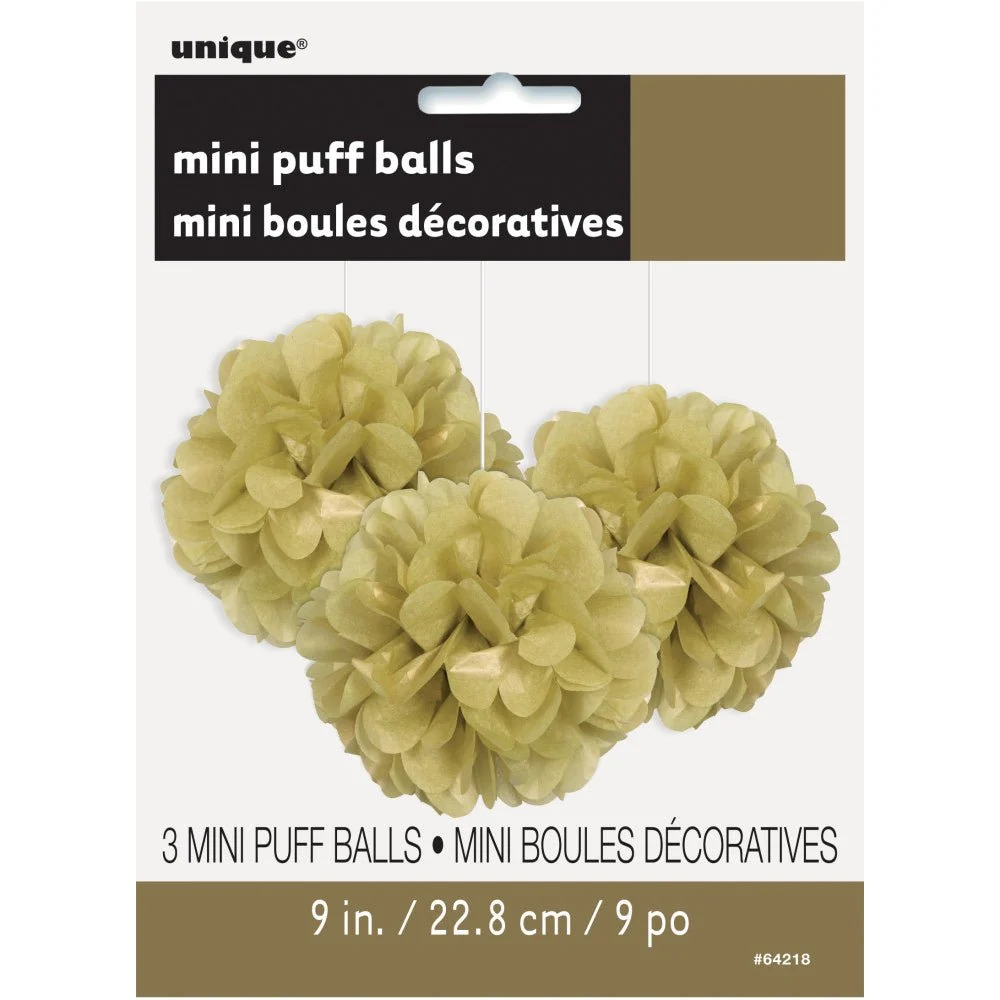 Pompon Gold 20cm 3kpl