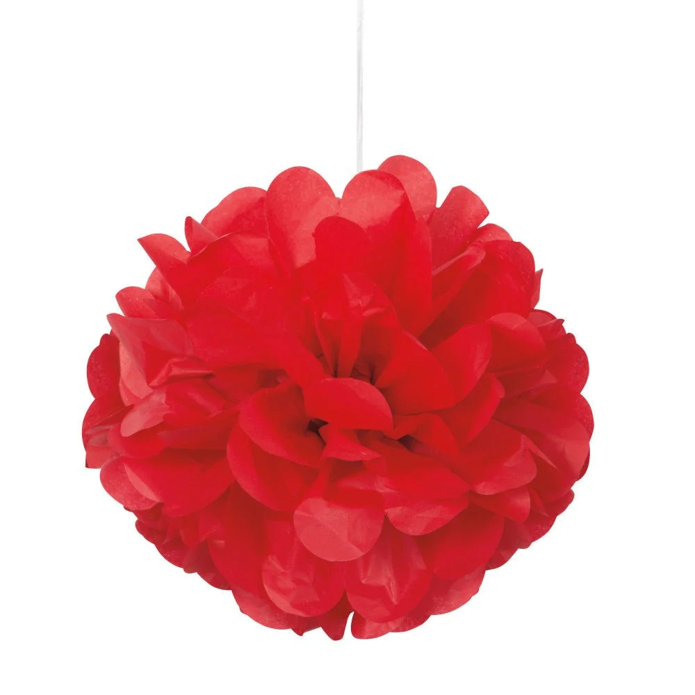 Pompon Punainen 20cm 3kpl