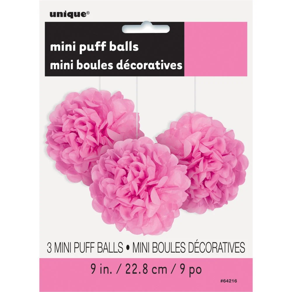 Pompon vaaleanpunainen 20cm 3kpl