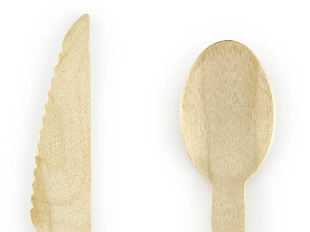Puiset ruokailuvälineet vaaleanpunainen 16cm 18 kpl