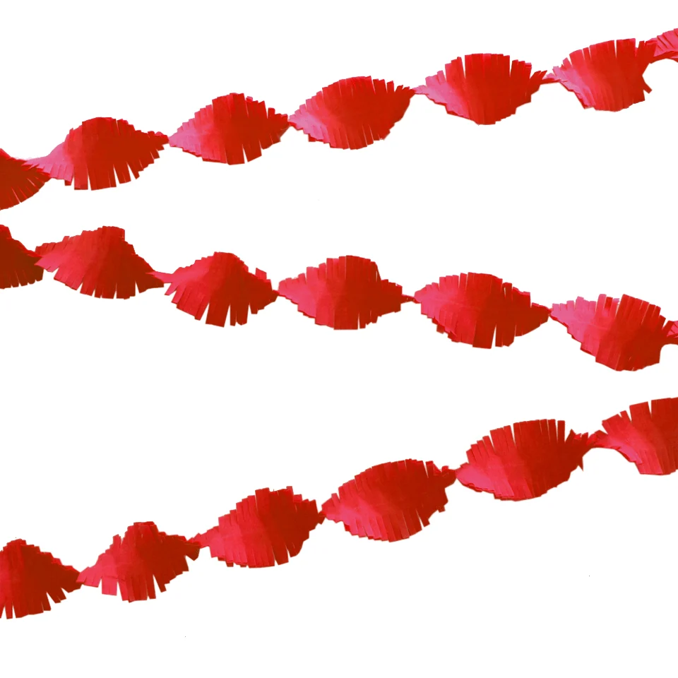 Punainen Garlands kreppi 24m