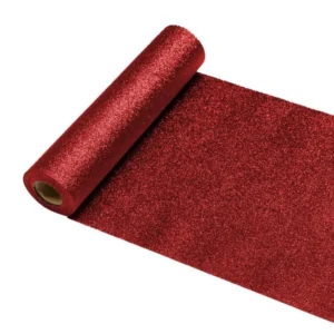 Punainen pöytäjuoksija Glitter 5m