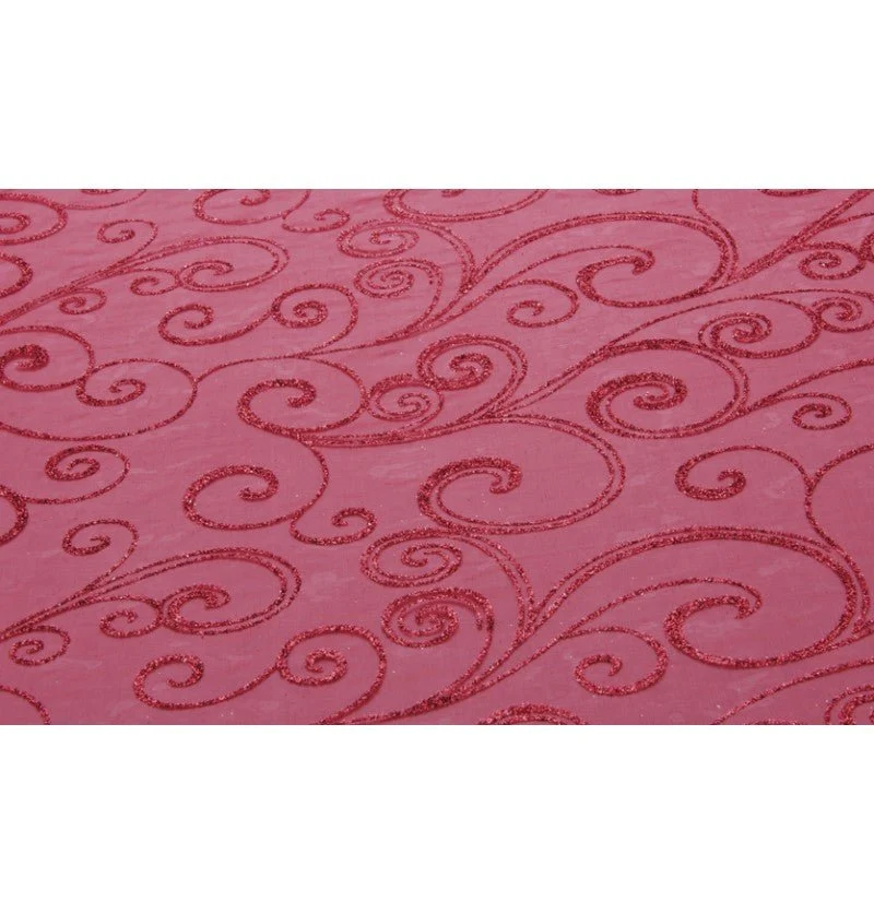 Punainen pöytäjuoksija Glitter 5M 36cm