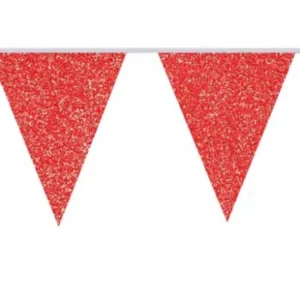 Punaiset koristekranssit Glitter 6m