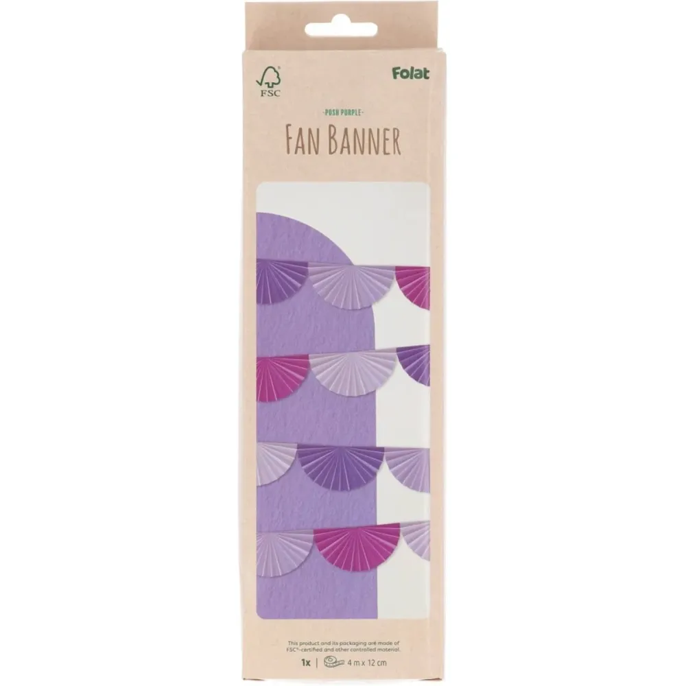 Purppura Garland tuuletin 4m