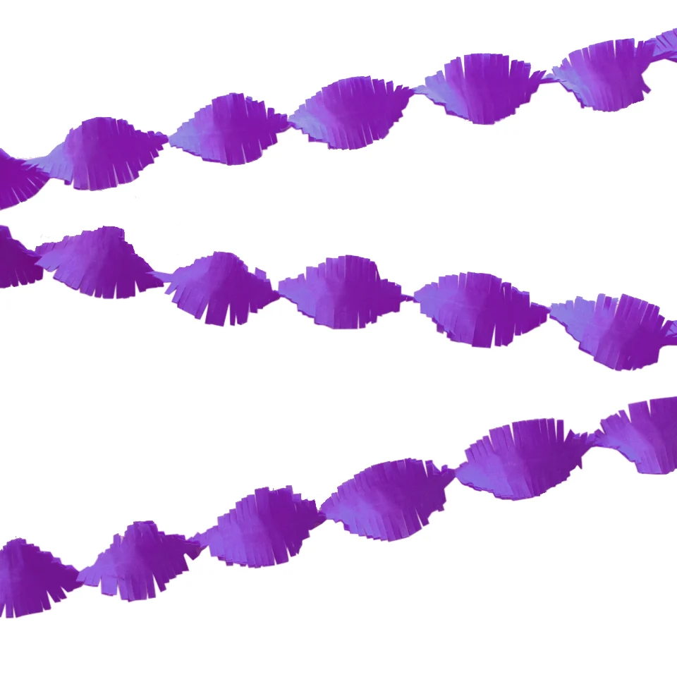 Purppura Garlands kreppi 6m