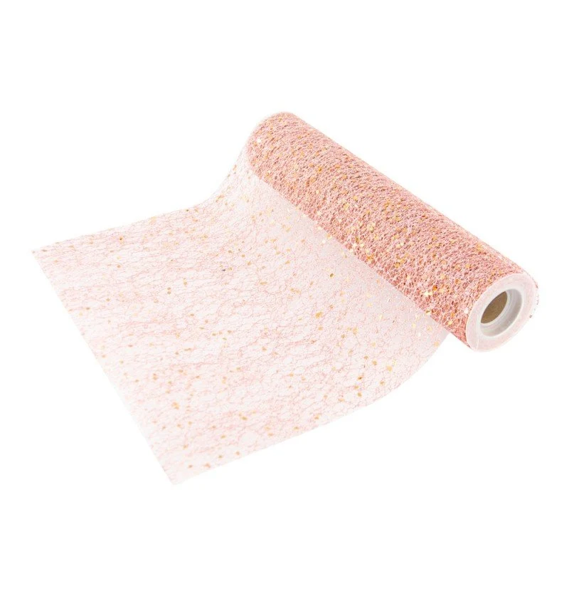 Rose Gold pöytäjuoksija Glitter 5m