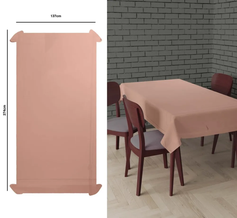 Rose Gold pöytäliina metallinen 2.74m