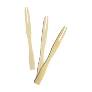 Ruskeat haarukat Mini Wood 24kpl