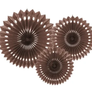 Ruskeat paperiviuhkat 20cm 3kpl