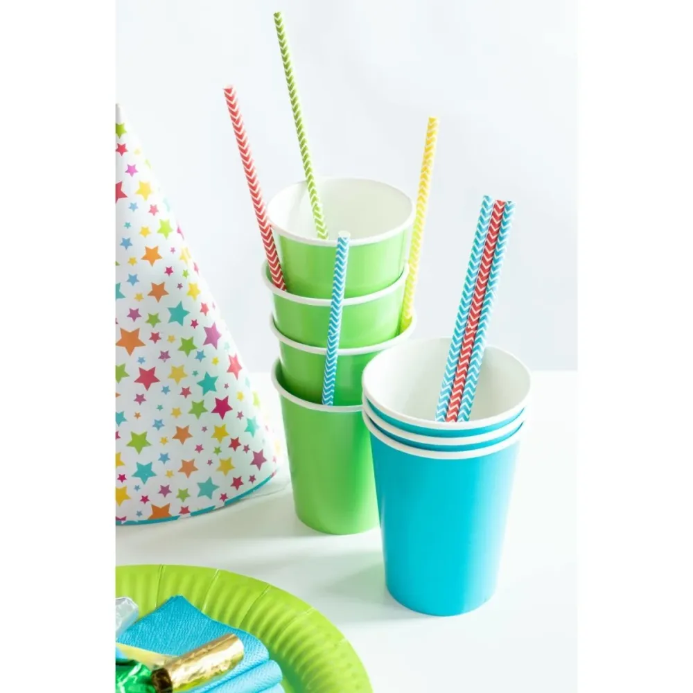 Siniset kupit pahvi 350ml 8kpl