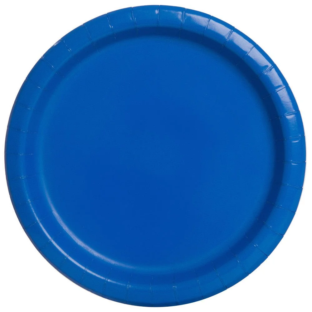 Siniset lautaset pyöreät 17.5cm 8kpl