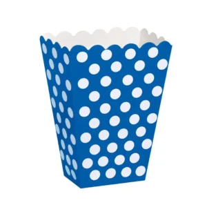 Siniset popcorn kulhot Valkoiset pisteet 13.7cm