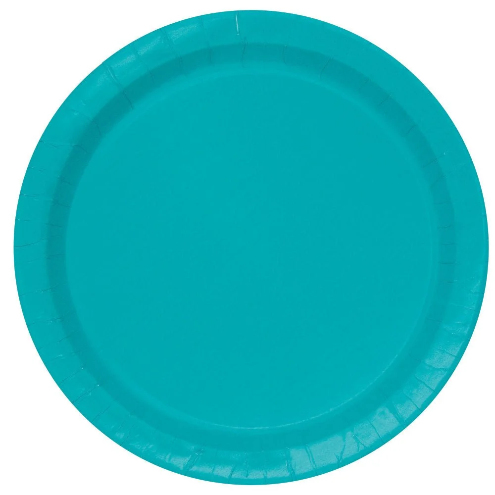 Turkoosi lautaset pyöreät 23cm 16kpl
