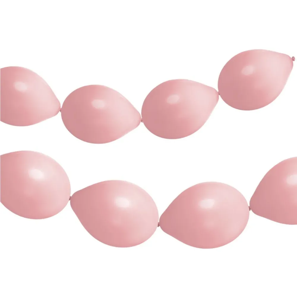 Vaaleanpunainen ilmapallo Garland jauhe vaaleanpunainen 3m 8kpl 8kpl