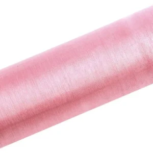 Vaaleanpunainen Organza kangas 16cm 9m
