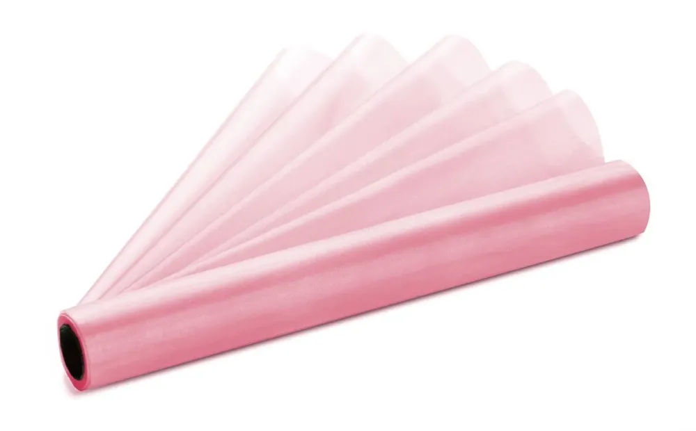 Vaaleanpunainen Organza kangas 36cm 9m