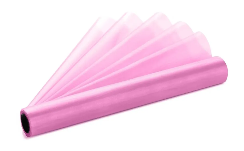Vaaleanpunainen Organza kangas 36cm 9m