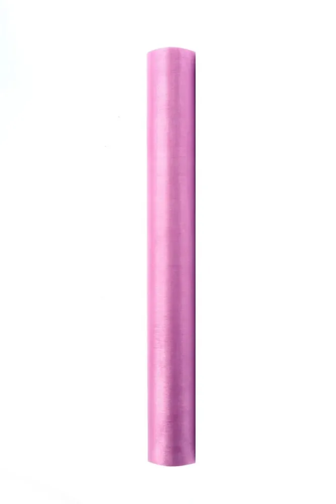Vaaleanpunainen Organza kangas 36cm 9m