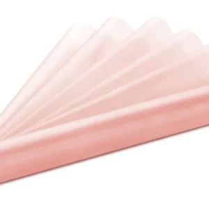 Vaaleanpunainen pastelli Organza kangas 36cm 9m
