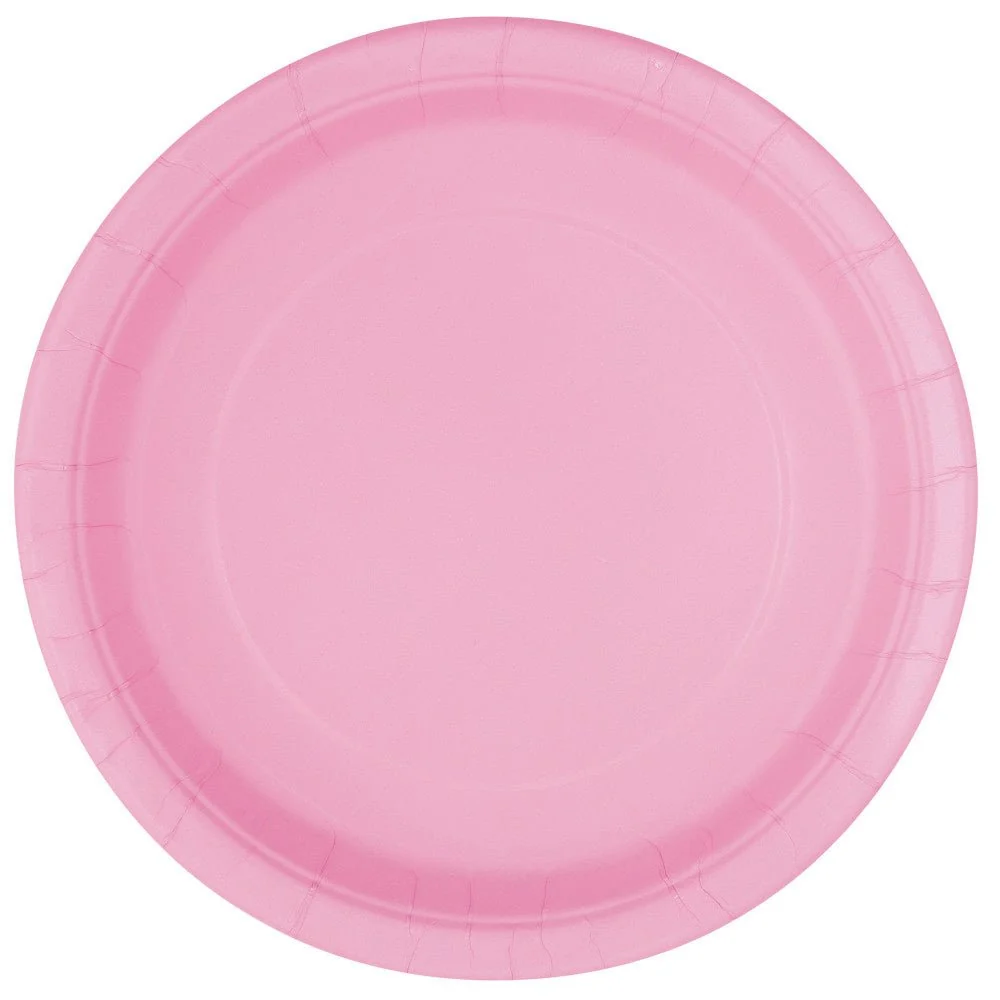 Vaaleanpunaiset lautaset pyöreät 23cm 16kpl