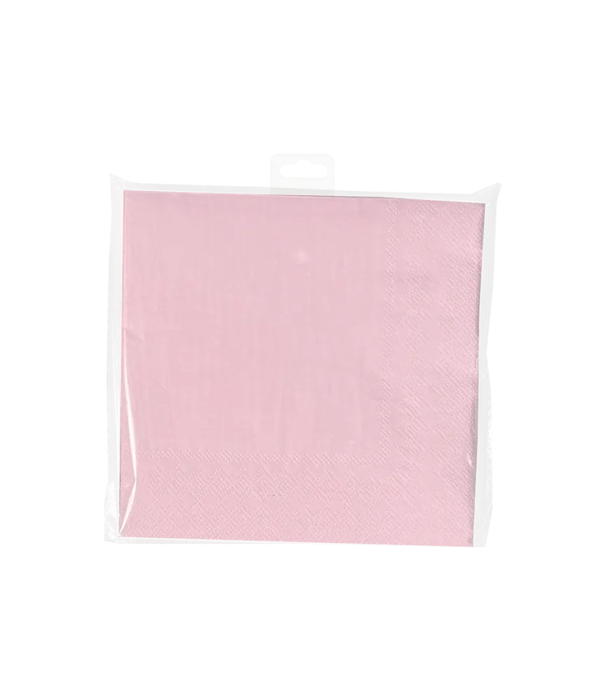 Vaaleanpunaiset lautasliinat Pastelli 16.5cm 8kpl