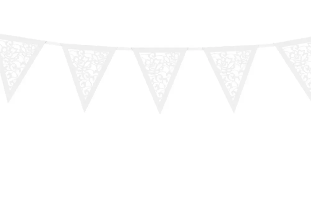 Valkoinen Garlands läpikuultava 3m